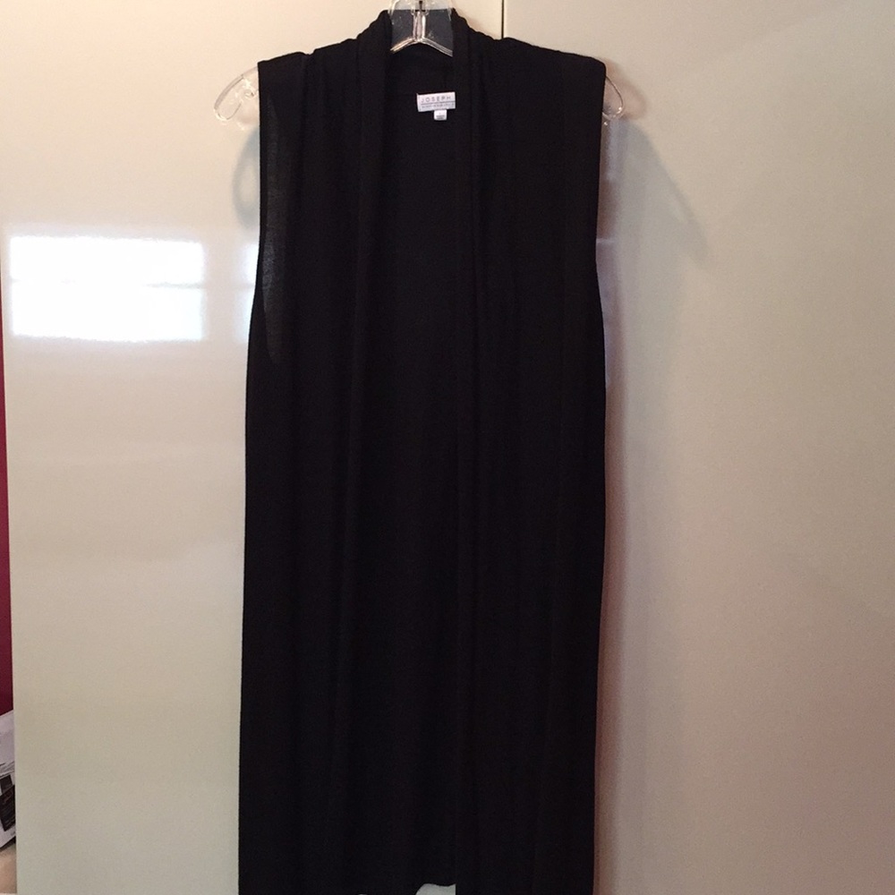 Joseph abboud long sleeveless black sweater